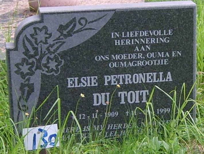 TOIT Elsie Petronella, du 1909-1999
