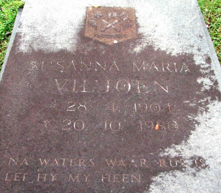 VILJOEN Susanna Maria 1904-1980