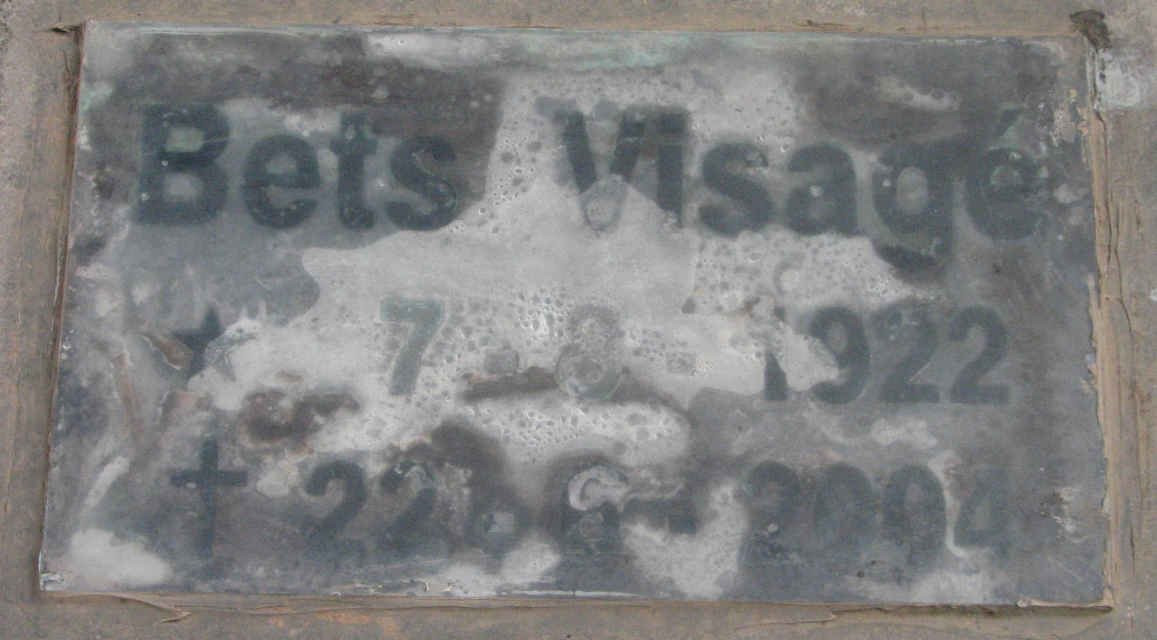VISAGE Bets 1922-2004