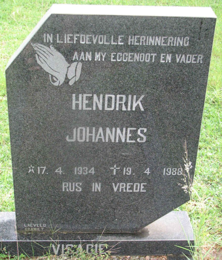 VISAGIE Hendrik Johannes 1934-1988