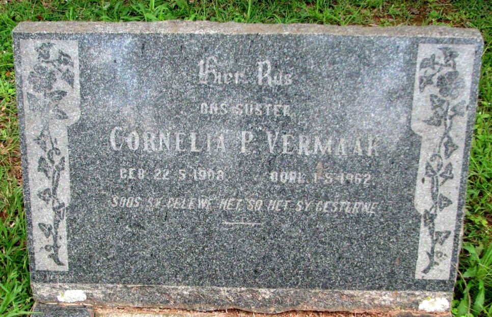 VERMAAK Cornelia P. 1908-1962