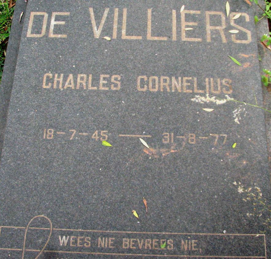 VILLIERS Charles Cornelius, de 1945-1977