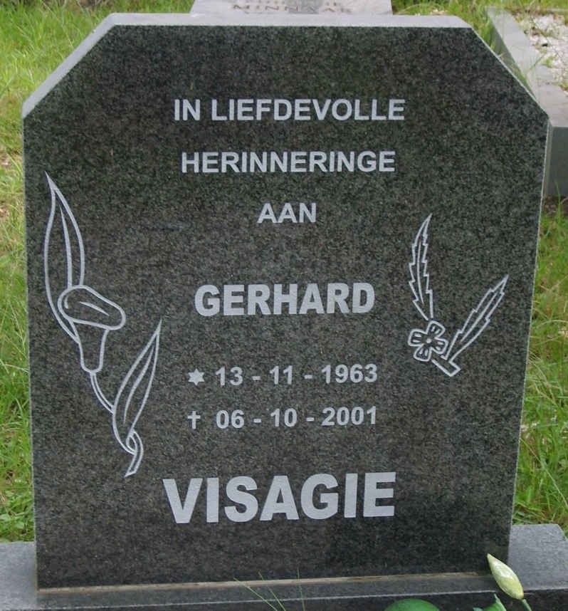 VISAGIE Gerhard 1963-2001