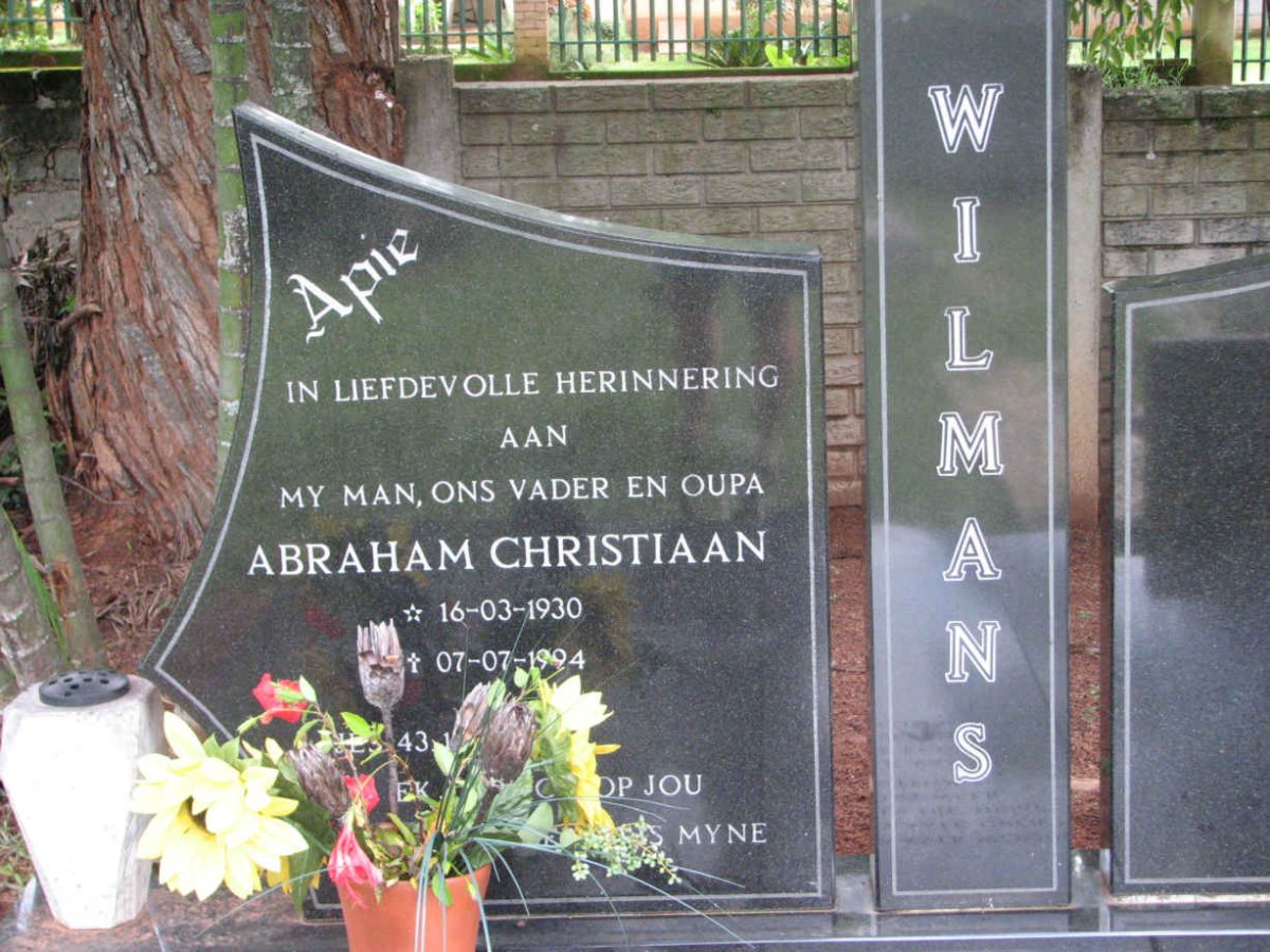 WILMANS Abraham Christiaan 1930-1994