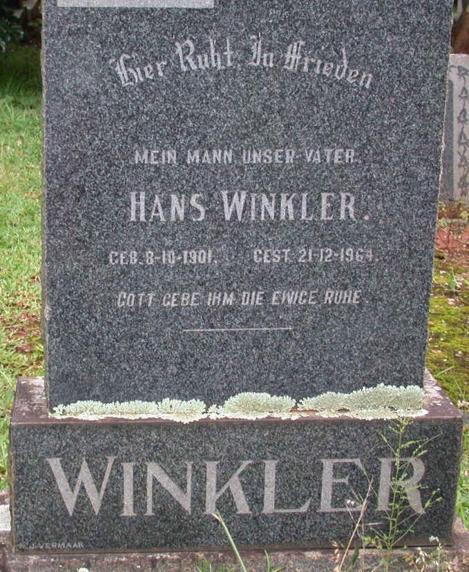 WINKLER Hans 1901-1964