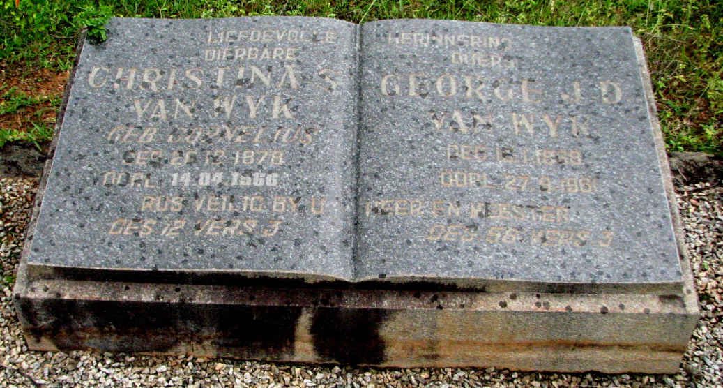 WYK George M.D., van 1868-196? &amp; Christina S. CORNELIUS 1878-1966