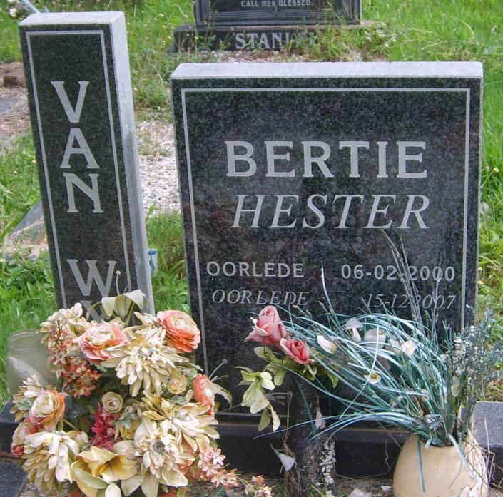 WYK Bertie, van  -2000 &amp; Hester -2007
