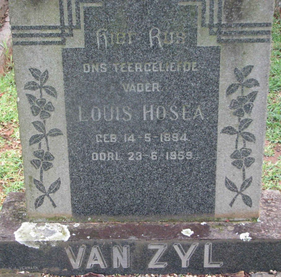 ZYL Louis Hosea, van 1894-1959