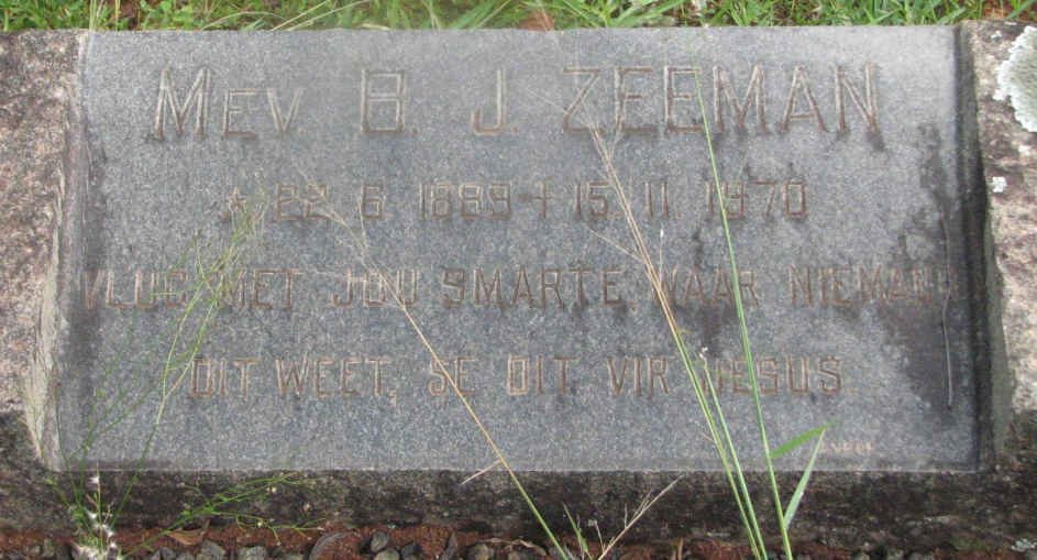 ZEEMAN B.J. 1889-1970