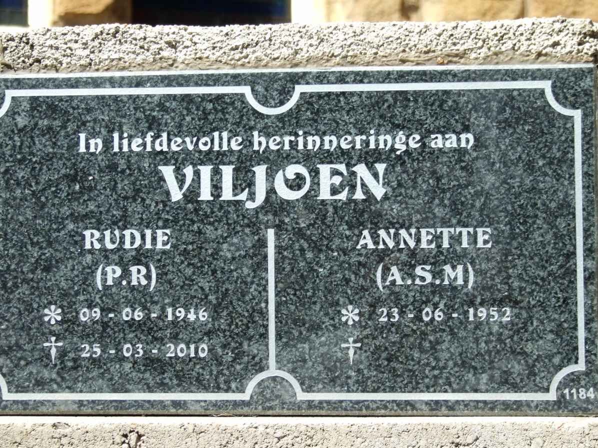 VILJOEN P.R. 1946-2010 &amp; A.S.M. 1952-
