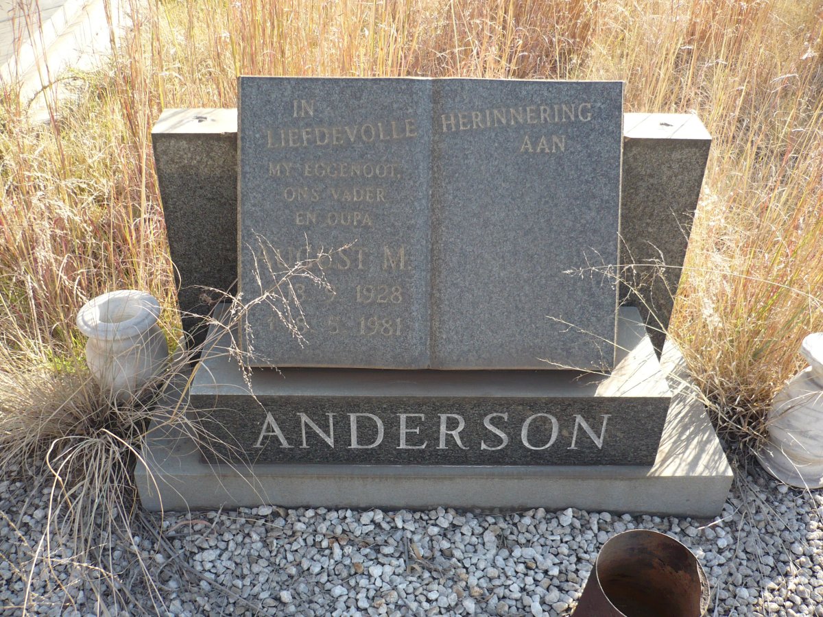 ANDERSON August M. 1928-1981