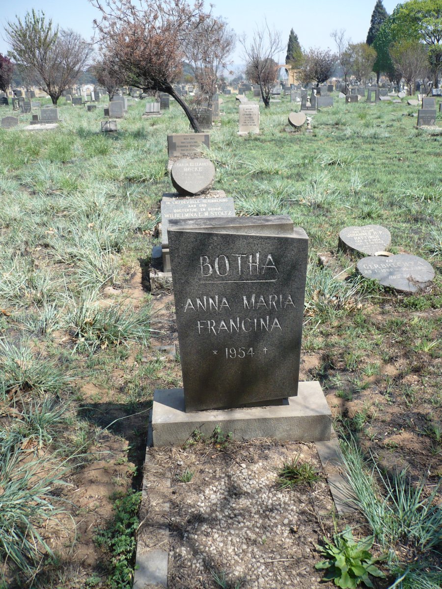 BOTHA Anna Maria Francina 1954-1954