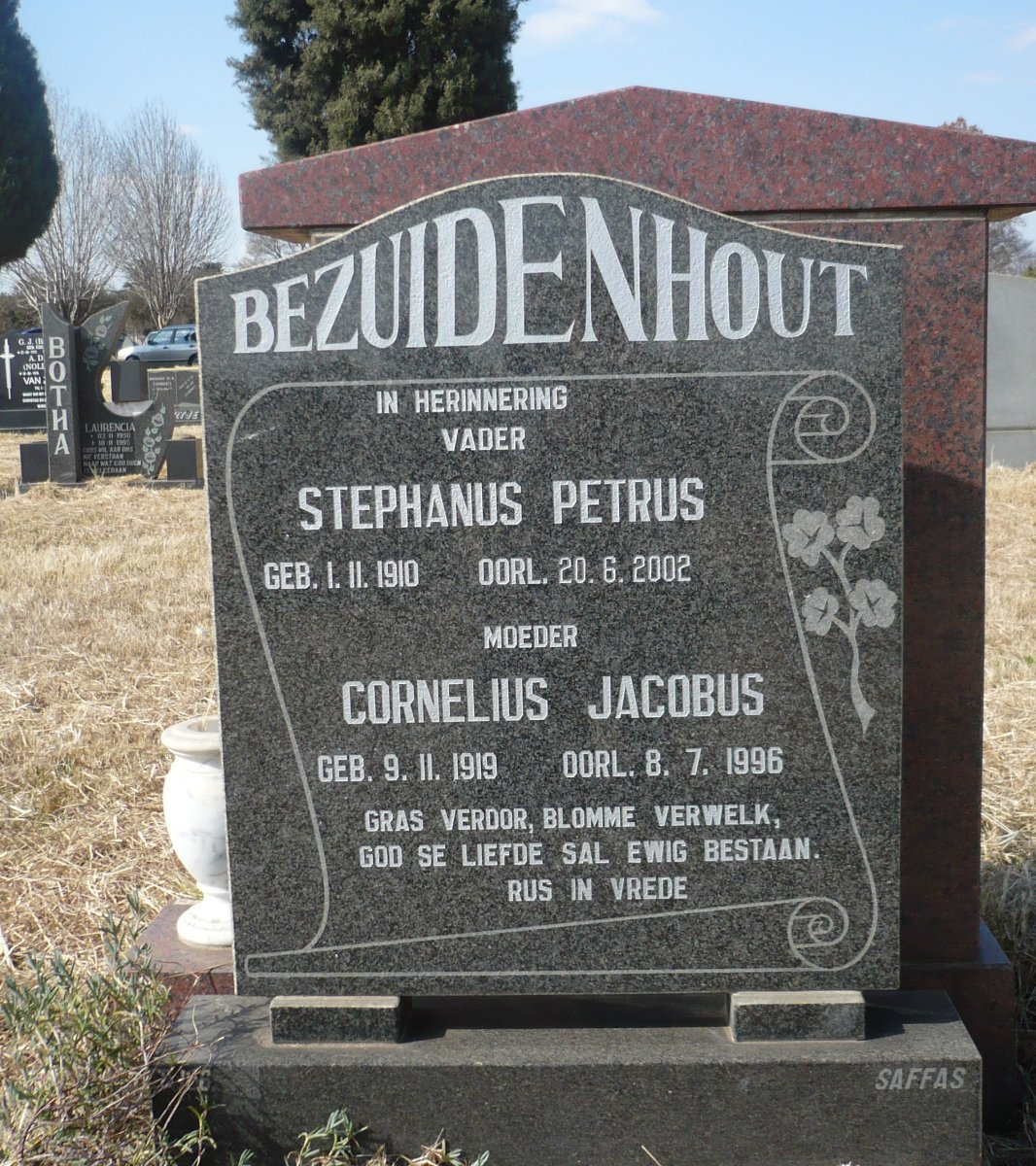 BEZUIDENHOUT Cornelius Jacobus 1919-1996