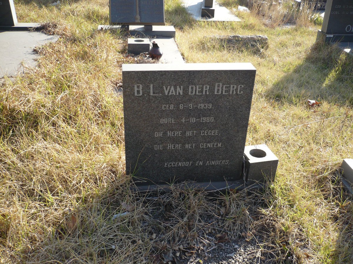 BERG B.L., van der 1939-1980