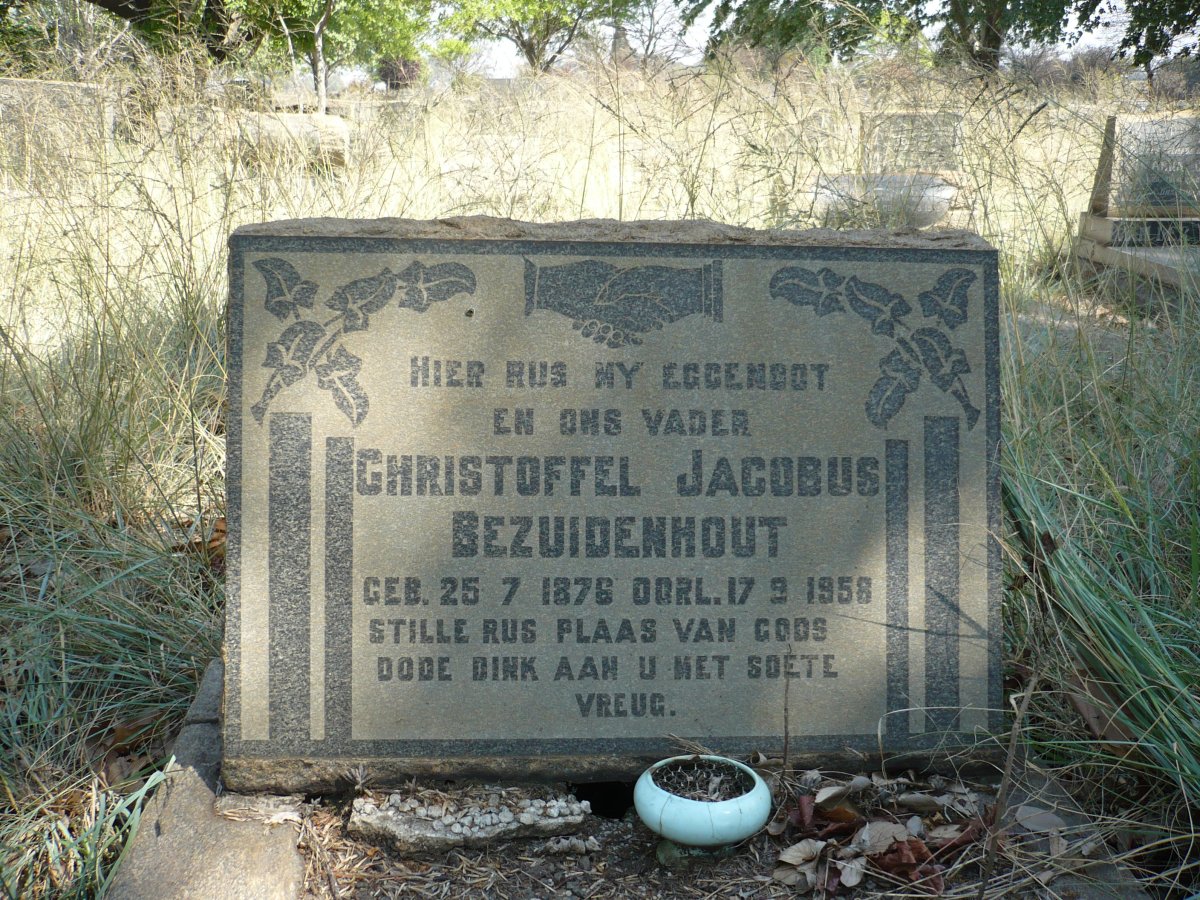BEZUIDENHOUT Christoffel Jacobus 1876-1958