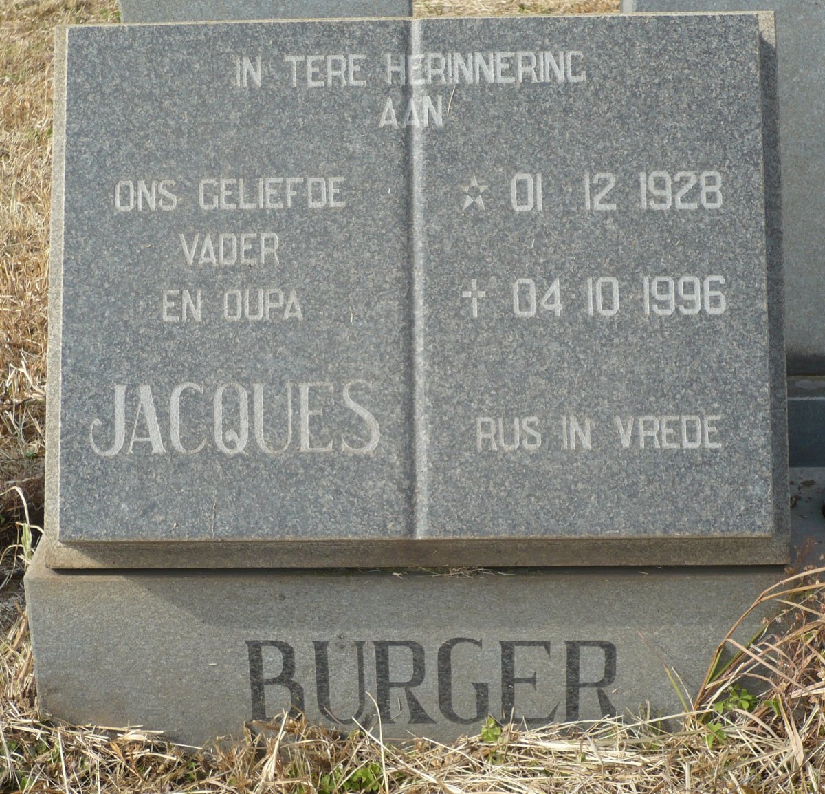 BURGER Jacques 1928-1996