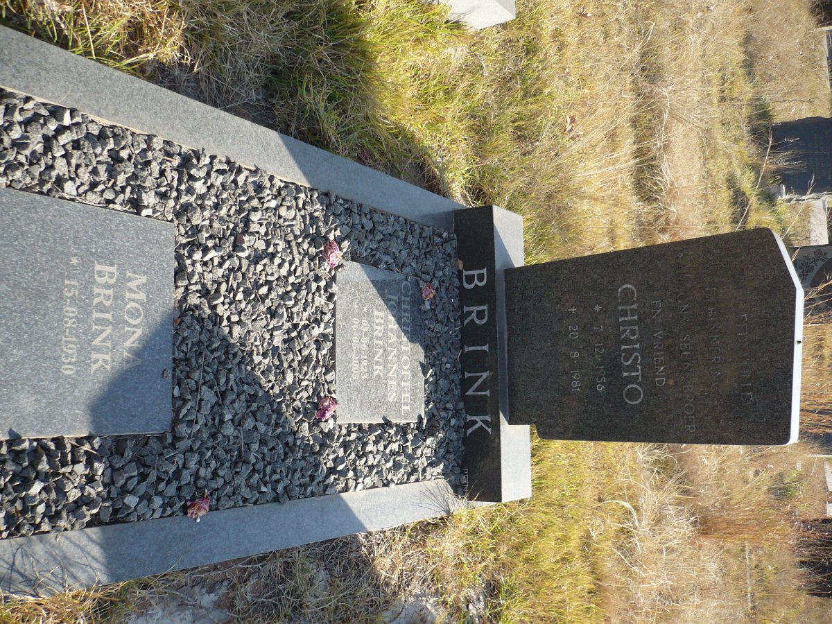BRINK Christo 1956-1981 :: BRINK Christoffel Johannes 1923-2005 :: BRINK Mona 1930-