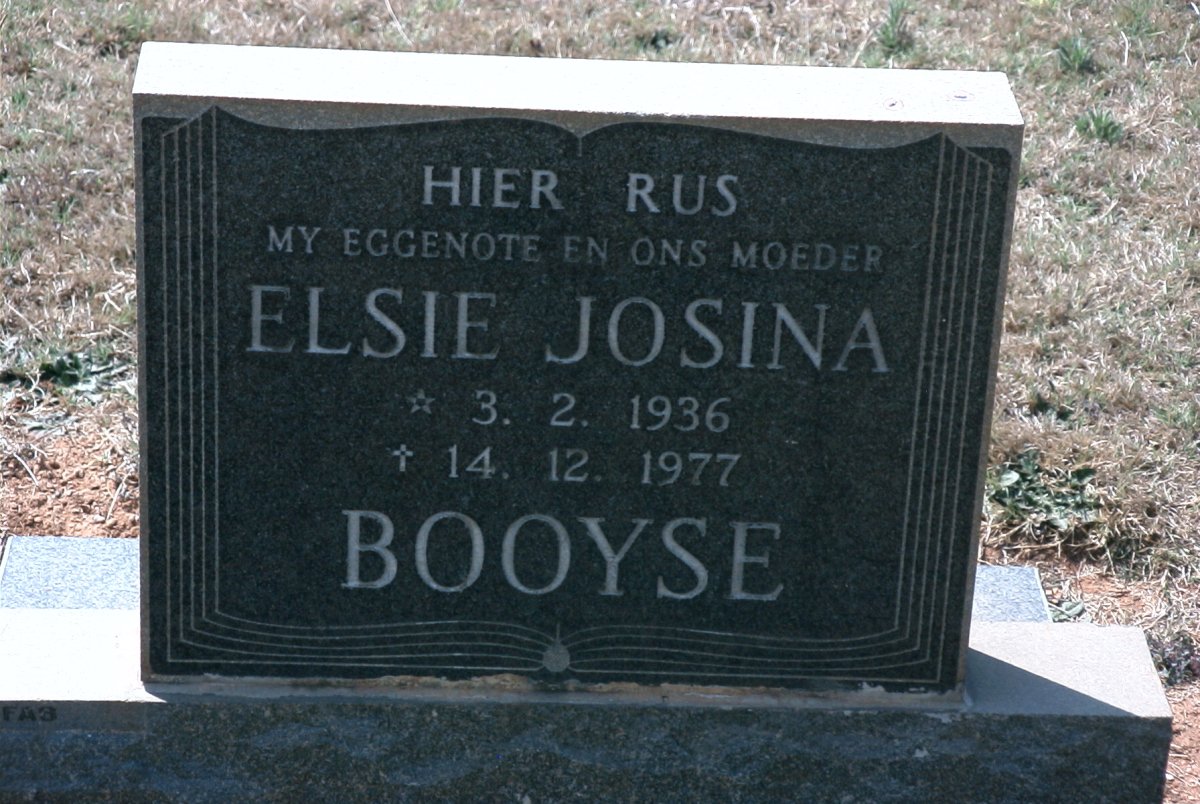 BOOYSE Elsie Josina 1936-1977