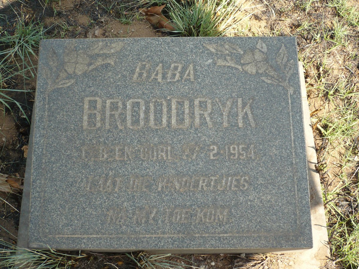 BROODRYK Baba 1954-1954