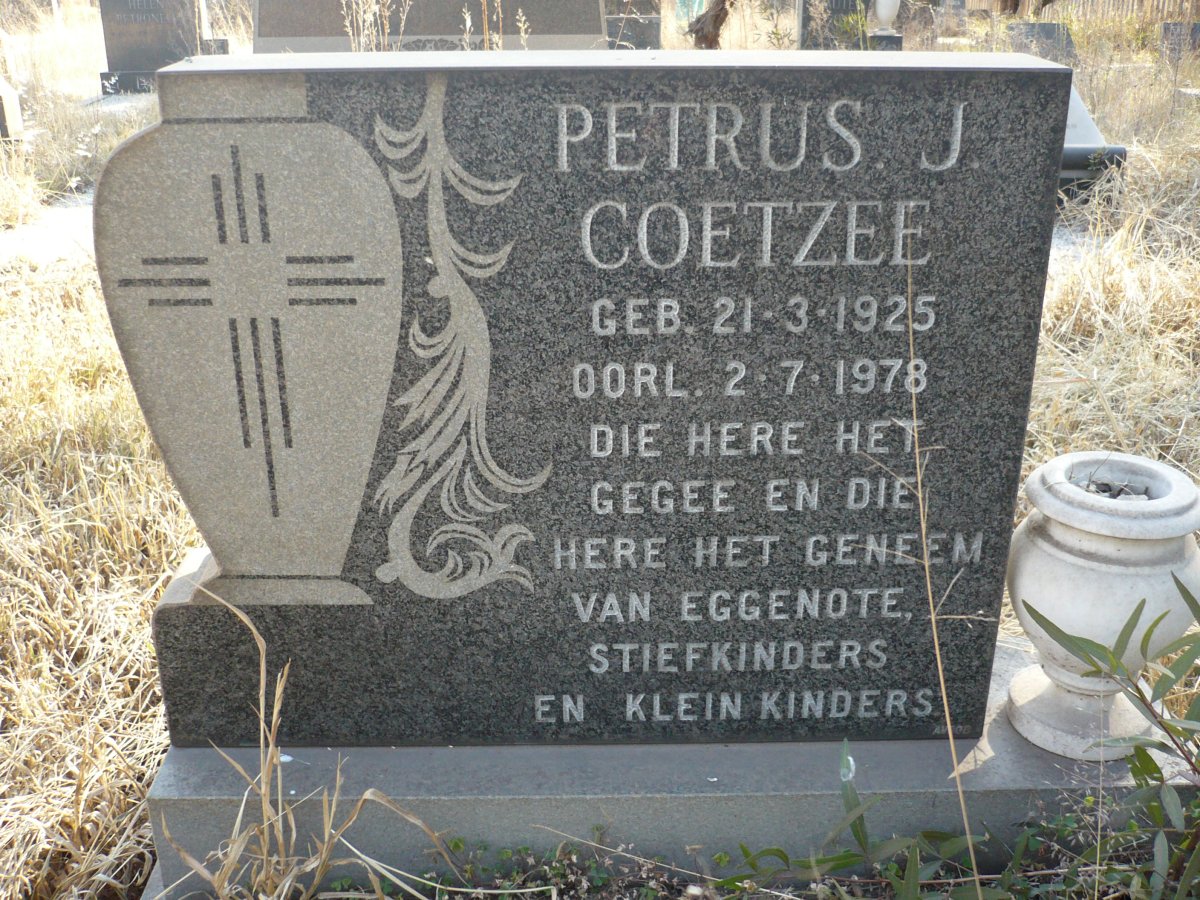 COETZEE Petrus J. 1925-1978