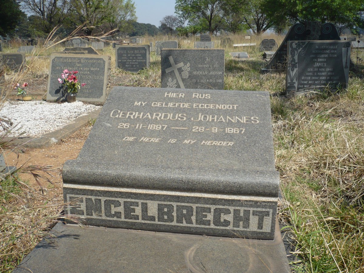 ENGELBRECHT Gerhardus Johannes 1887-1967
