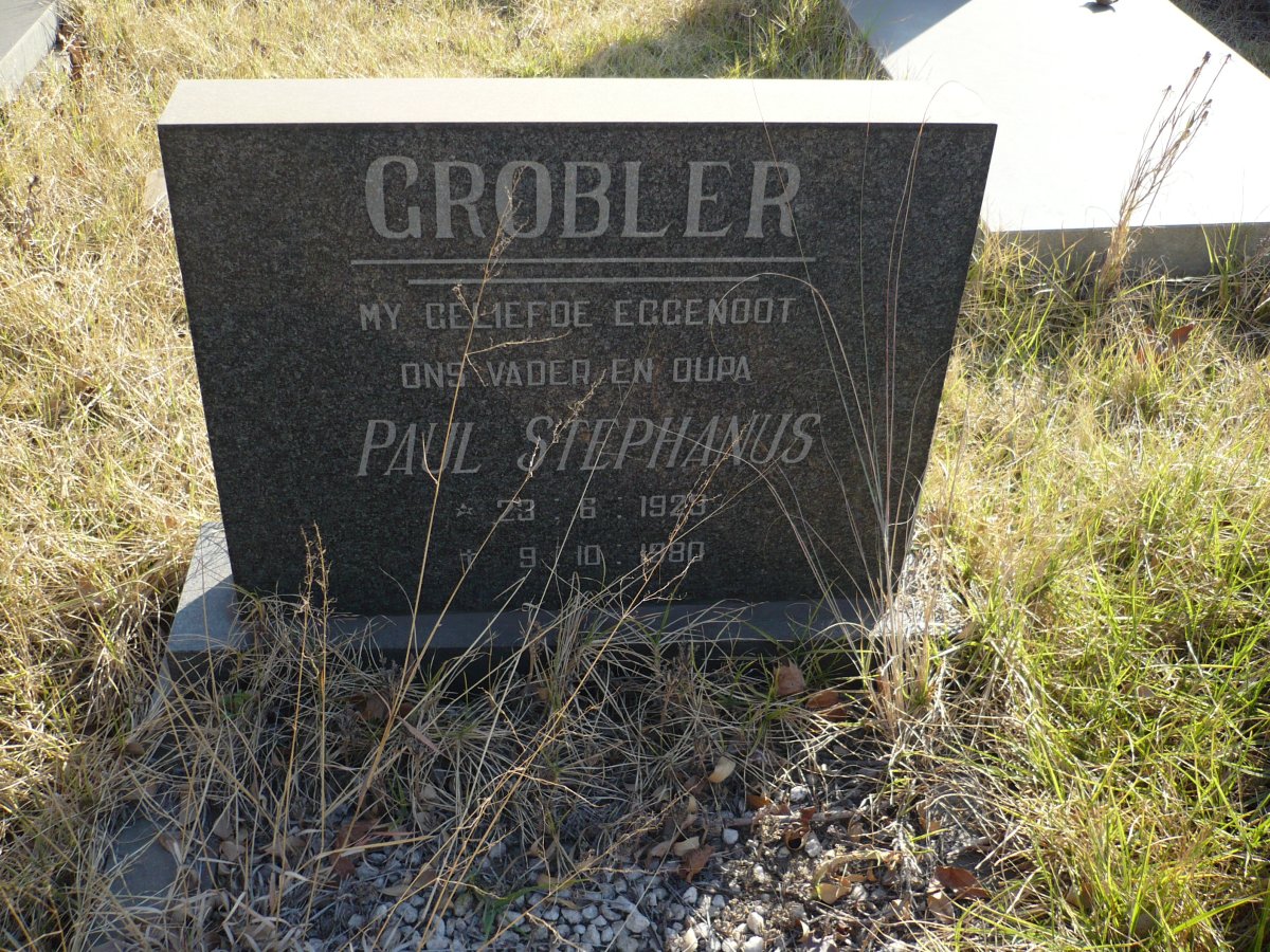 GROBLER Paul Stephanus 1929-1980