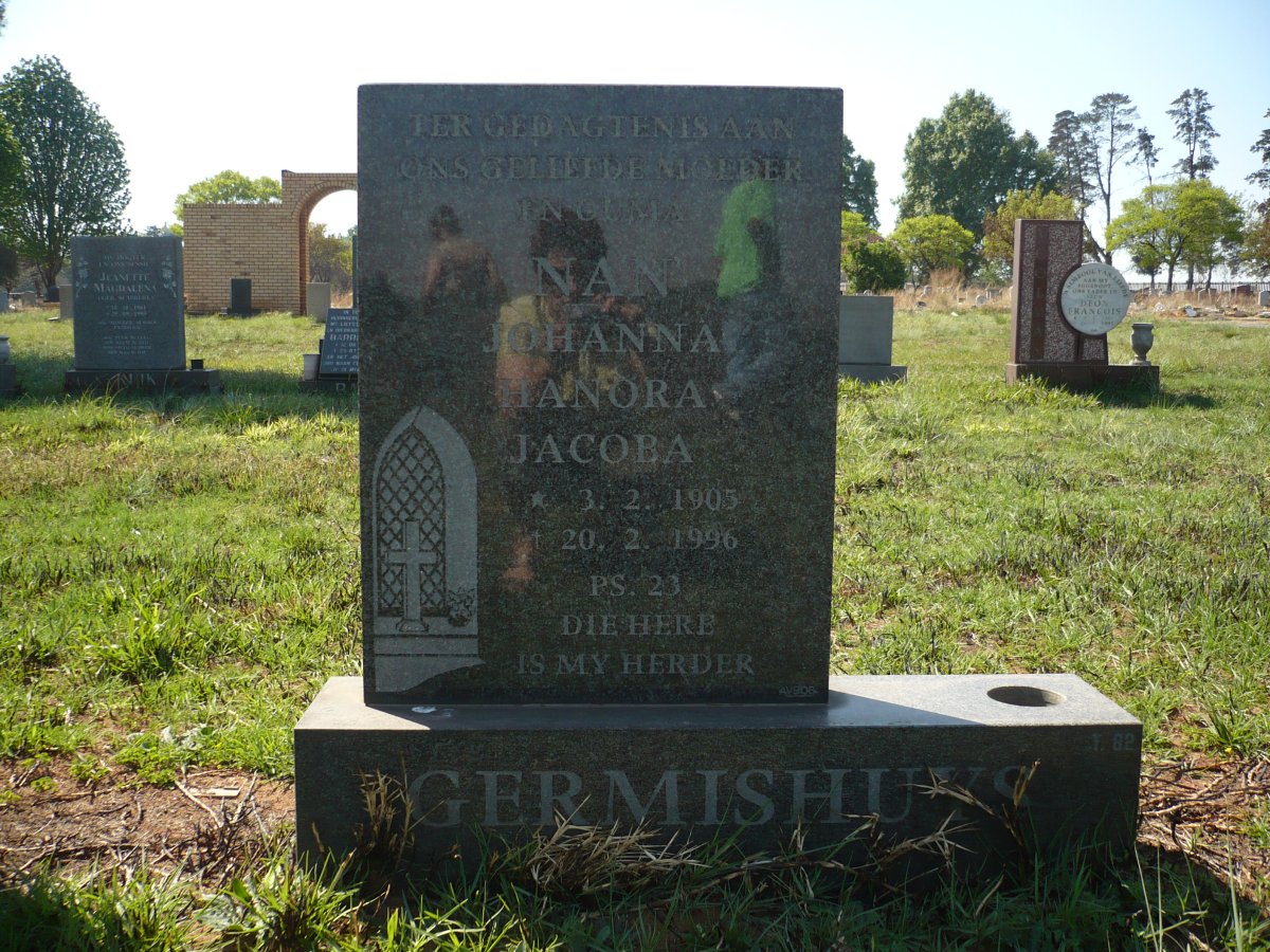 GERMISHUYS Johanna Hanora Jacoba 1903-1996