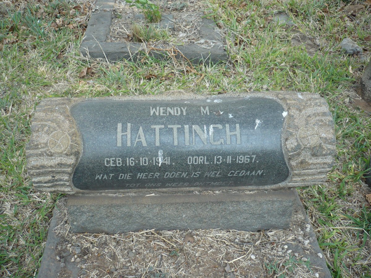 HATTINGH Wendy M. 1941-1967