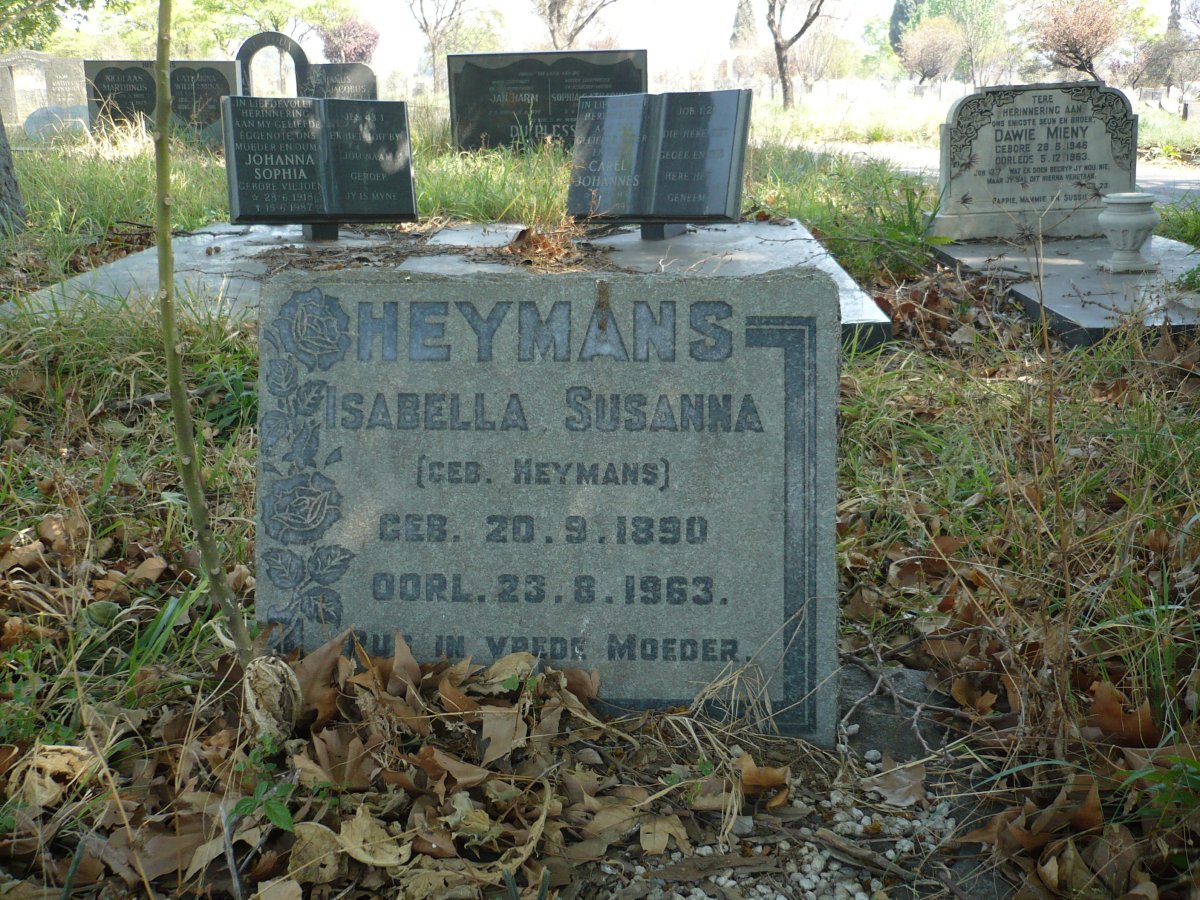 HEYMANS Isabella Susanna nee HEYMANS 1890-1963