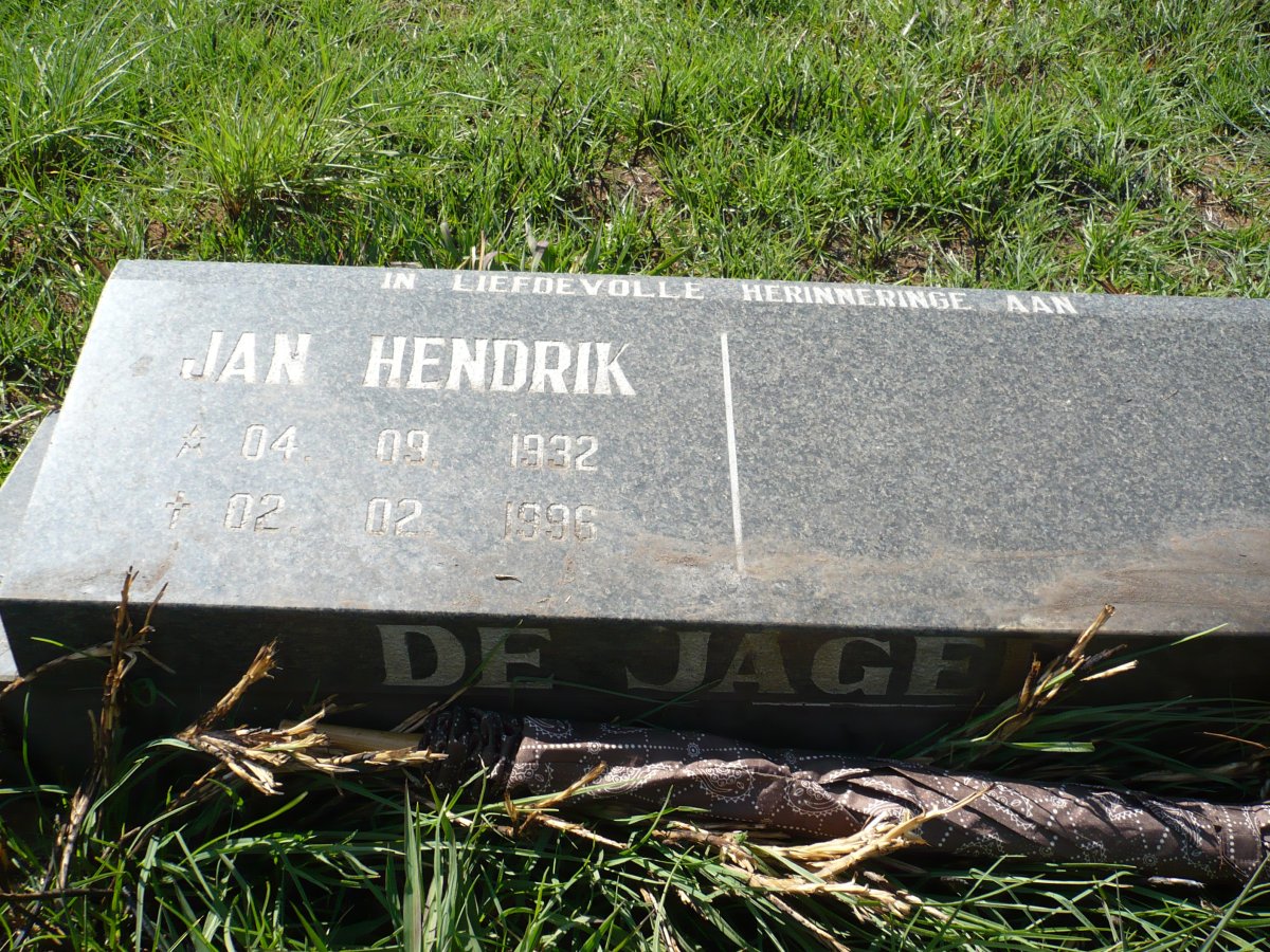 JAGER Jan Hendrik, de 1932-1996
