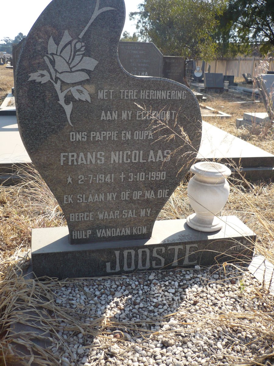 JOOSTE Frans Nicolaas 1941-1990
