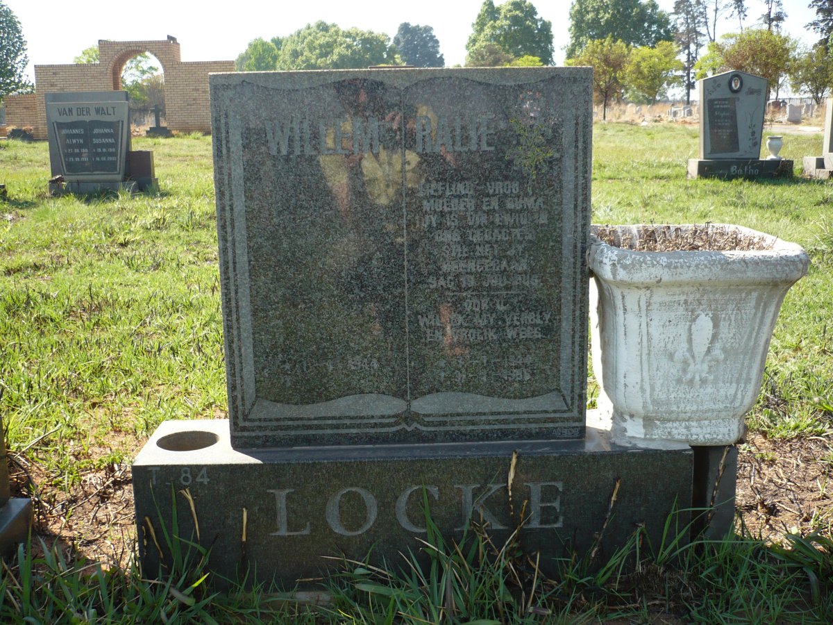LOCKE Willem 1944- &amp; Ralie 1944-1986