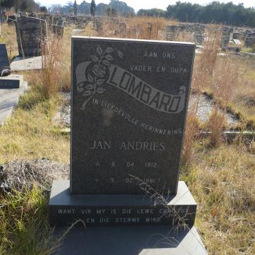 LOMBARD Jan Andries 1912-1981