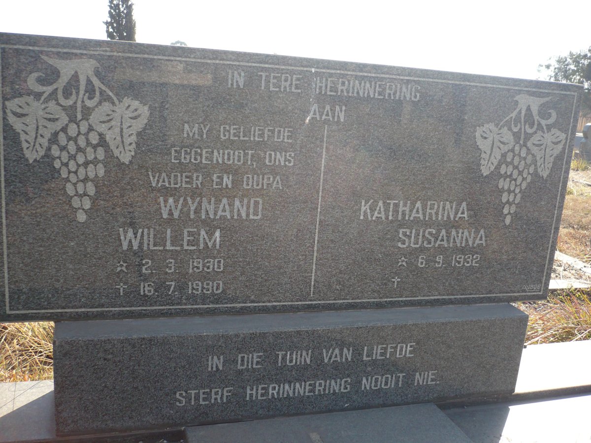 LABUSCHAGNE Wynand Willem 1930-1990 &amp; Katharina Susanna 1932-