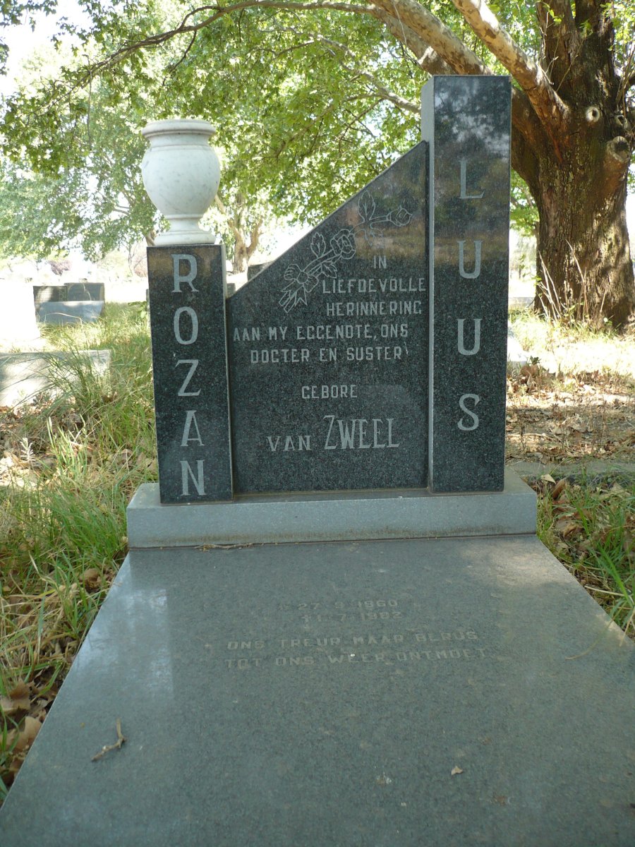 LUUS Rozan nee VAN ZWEEL 1960-1982