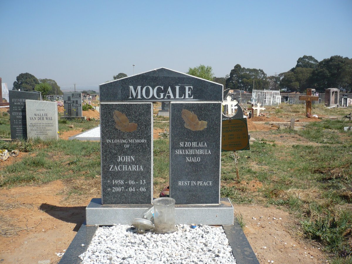 MOGALE John Zacharia 1958-2007
