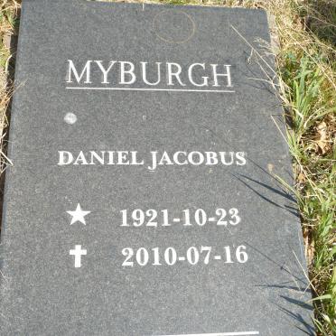 MYBURGH Daniel Jacobus 1921-2010