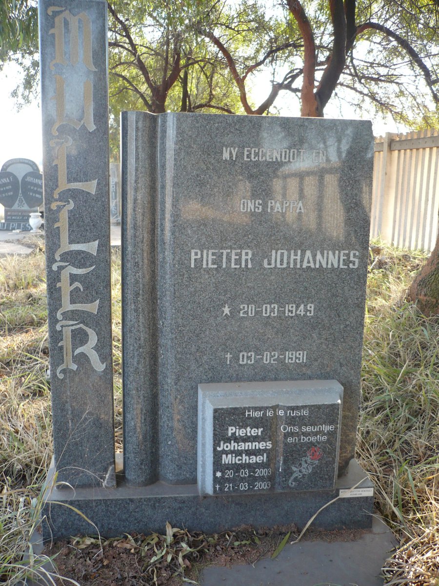 MULLER Pieter Johannes 1949-1991 :: MULLER Pieter Johannes Michael 2003-2003
