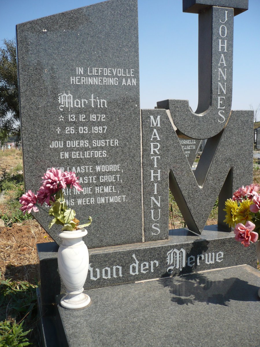 MERWE Johannes Marthinus, van der 1972-1997