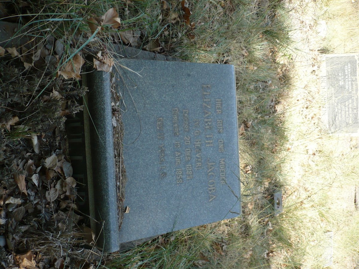 MULLER Elizabeth Jacoba nee V.D. HEEVER 1885-1958