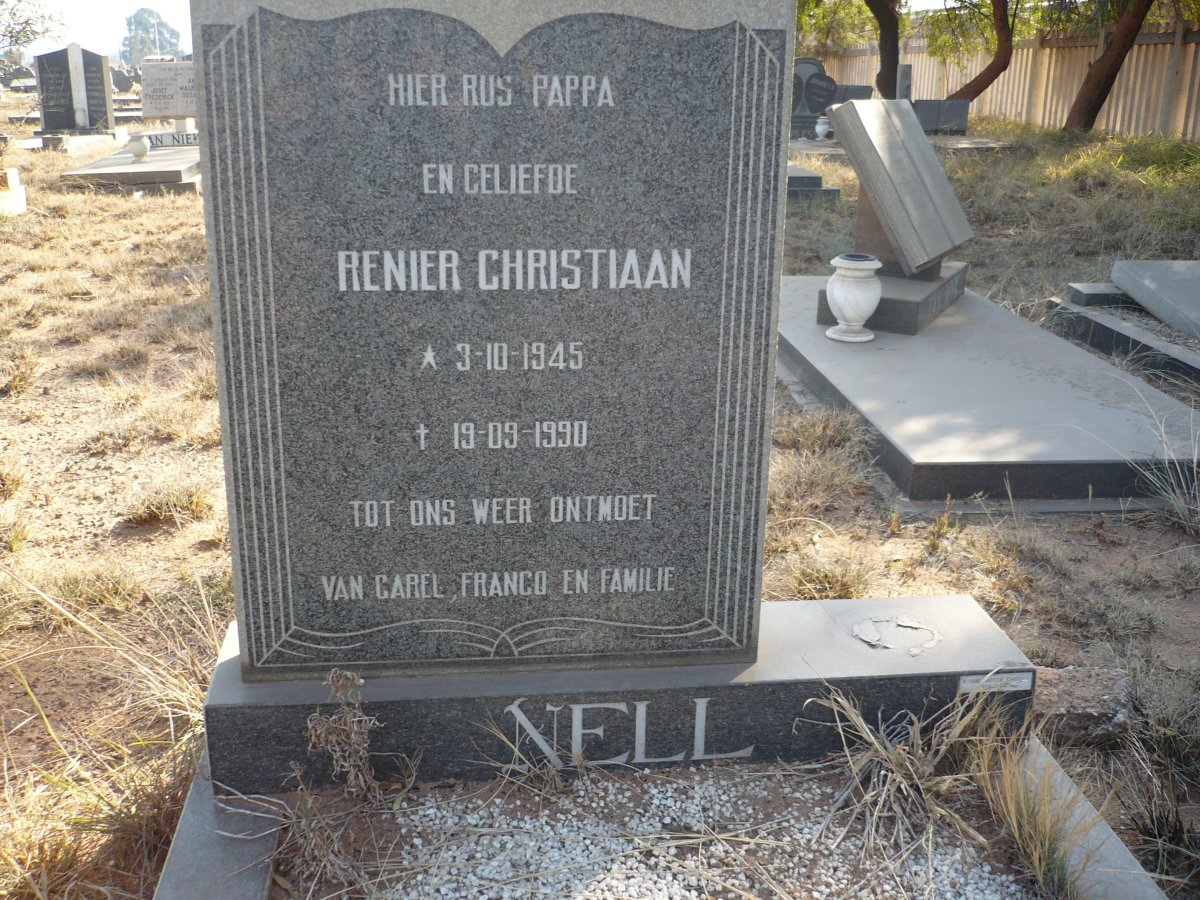 NELL Renier Christiaan 1945-1990