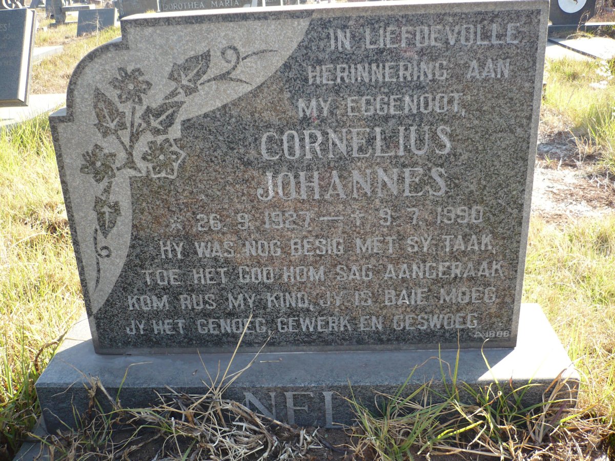 NEL Cornelius Johannes 1927-1990
