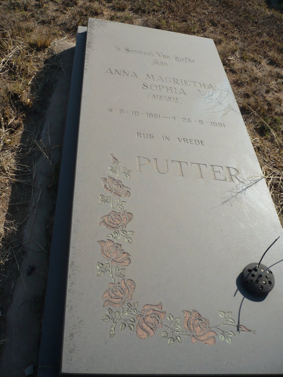 PUTTER Anna Magrietha Sophia 1951-1991