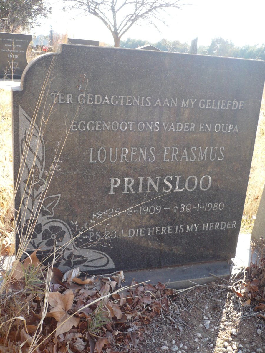 PRINSLOO Lourens Erasmus 1909-1980