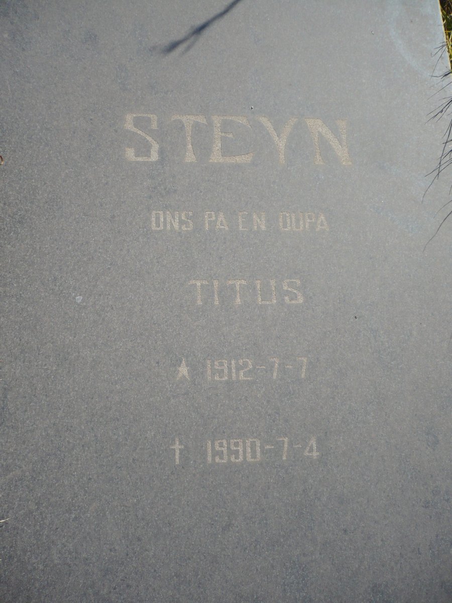 STEYN Titus 1912-1990