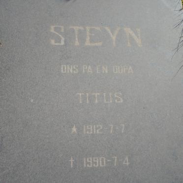 STEYN Titus 1912-1990