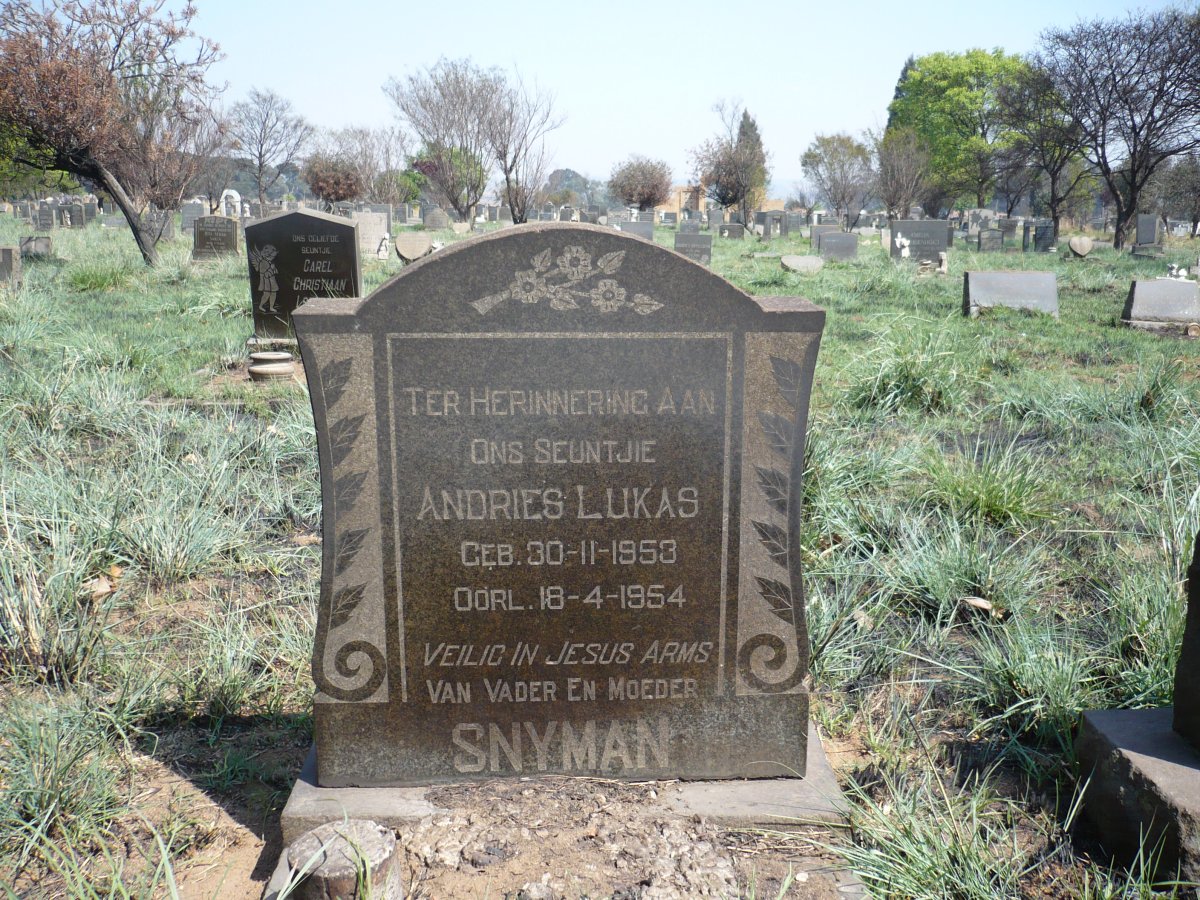 SNYMAN Andries Lukas 1953-1954