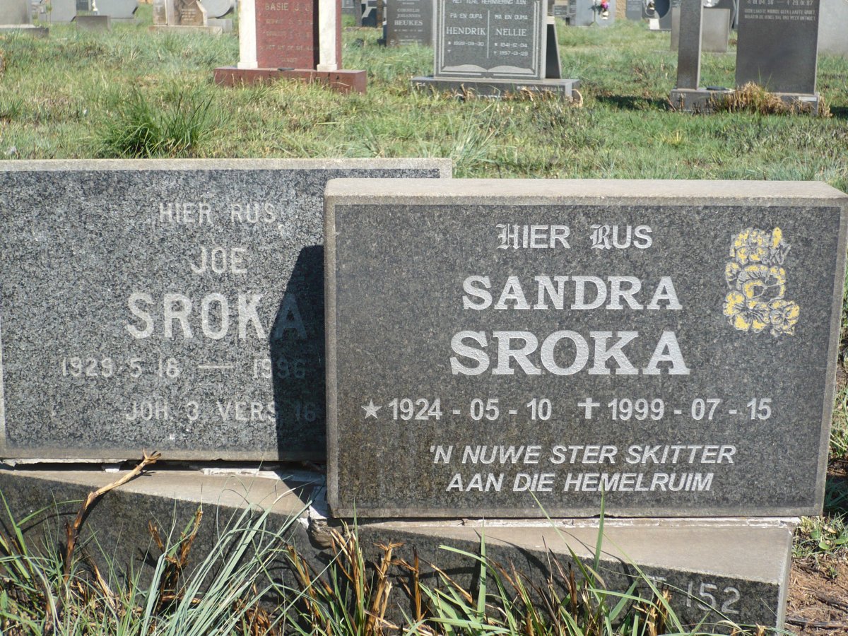 SROKA Joe 1929-1996 &amp; Sandra 1924-1999