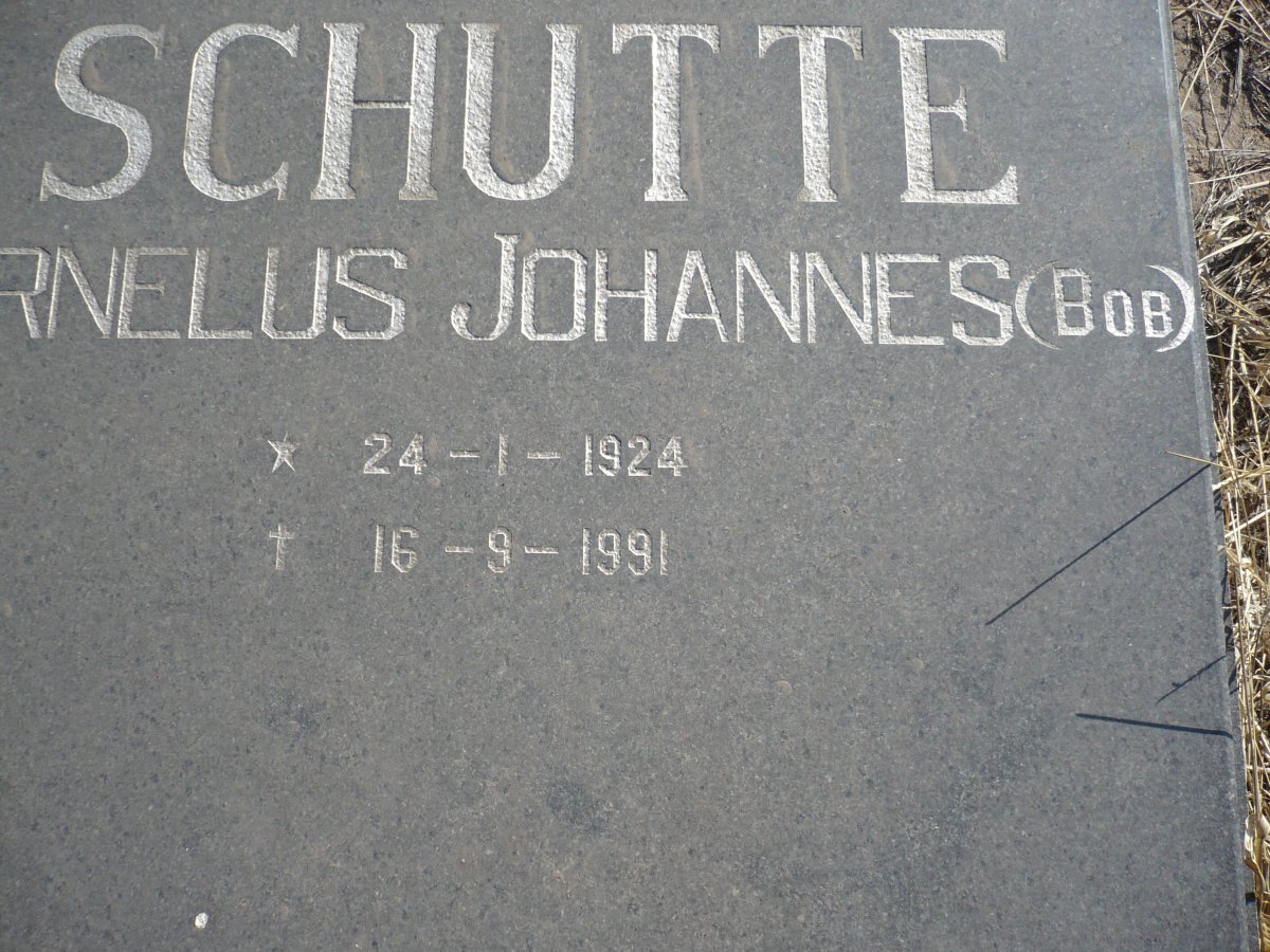SCHUTTE Cornelius Johannes 1924-1991