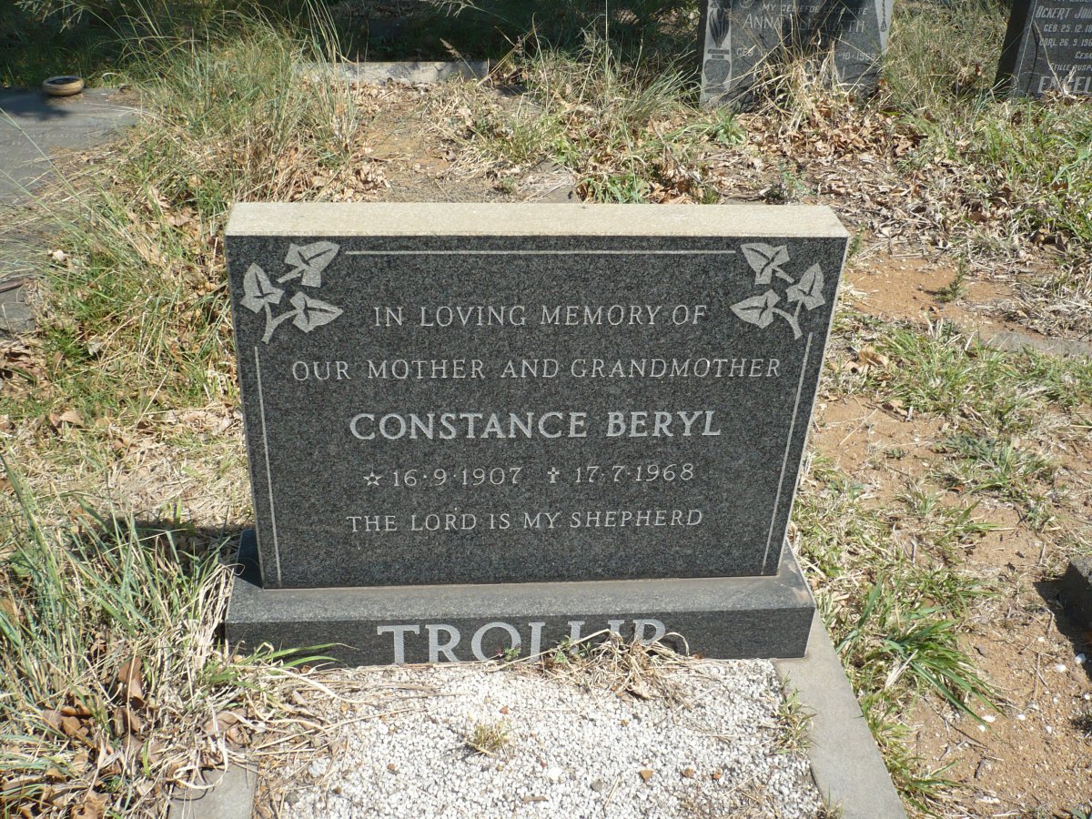 TROLLIP Constance Beryl 1907-1968